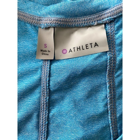 Athleta Aqua Blue Racerback Tank Top-Size‎ Small Women-EUC - Picture 5 of 6